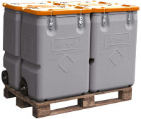 (obrázek pro) MOBIL-BOX pro skladování a přepravu nebezpečných materiálů 170 l, oranžový