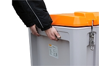 CEMbox vozík 150 l, šedo-oranžový