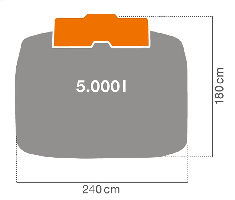 (obrázek pro) Nádrž na naftu s evidencí 5000 litrů CUBE PREMIUM Plus