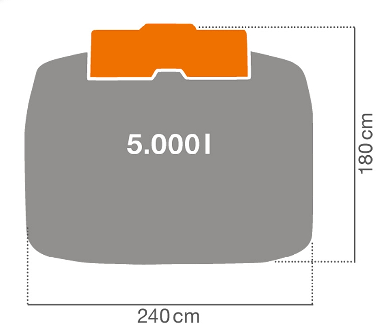 (obrázek pro) Nádrž na naftu s evidencí 5000 litrů CUBE PREMIUM Plus SIM