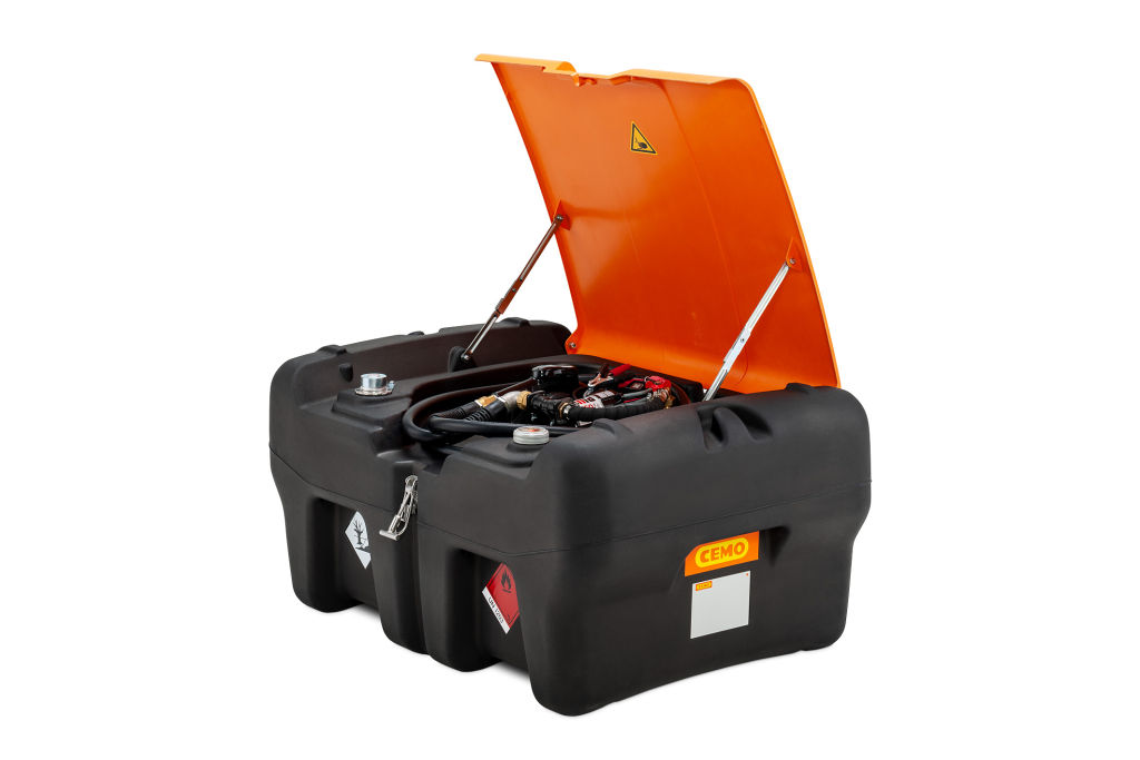 (obrázek pro) Mobilní nádrž na benzín 330 litrů čerpadlo 12V 25 l/min BASIC