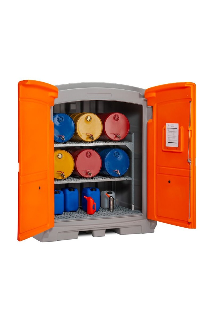 (obrázek pro) Depot na nebezpečné látky pro 220/2 – 2 sudy 220 l – z polyethylenu 