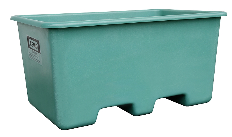 (obrázek pro) Laminátový kontejner s kapsami pro VZV, 400 l, zelený 