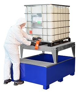 (obrázek pro) Záchytná ocel. vana pro IBC (GS1a AB1), zinkovaná