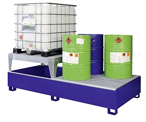 Záchytná ocel. vana pro 2 IBC (GS2a AB1), lakovaná